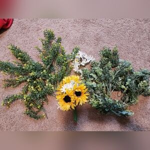 Artificial Sunflower and Greenery Bundle